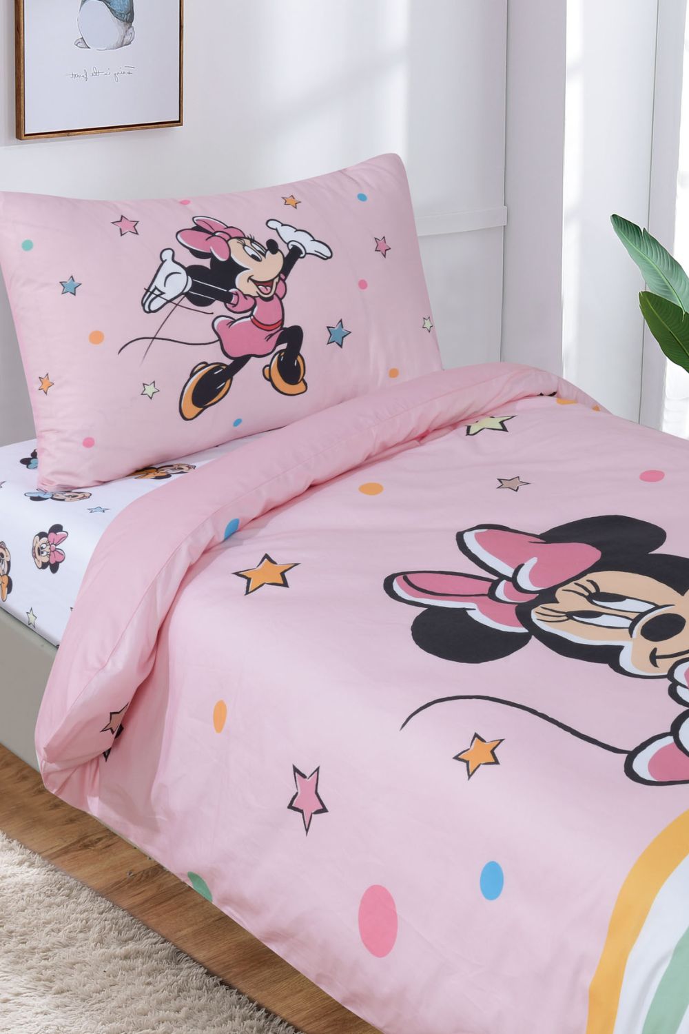 סט מצעים מיטה וחצי 90/200 ס"מ MINNIE star | דיסני