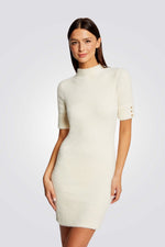 שמלת סוודר עם שרוולים קצרים לנשים | מורגן 
