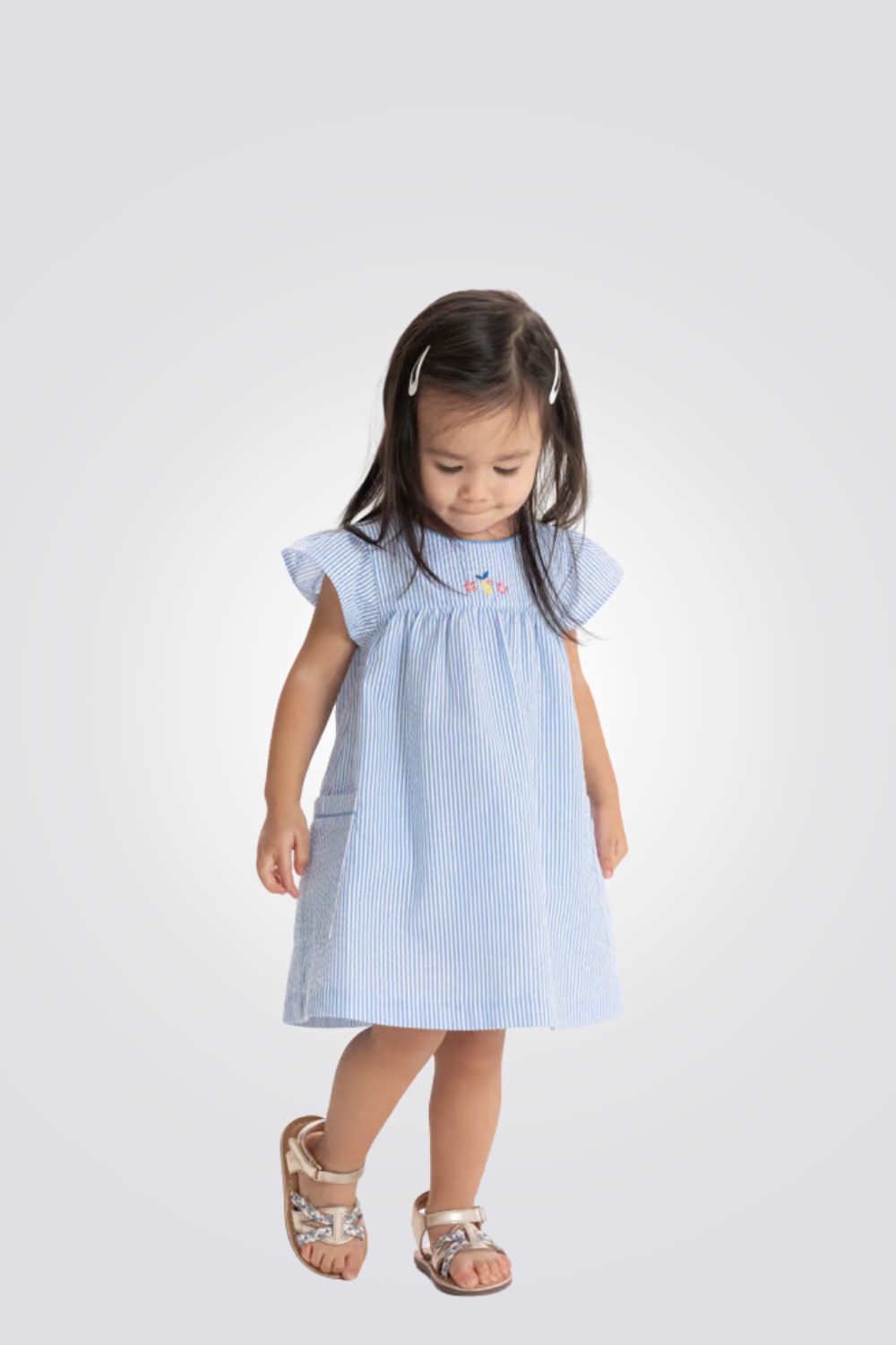 שמלה לתינוקות עם הדפס פסים