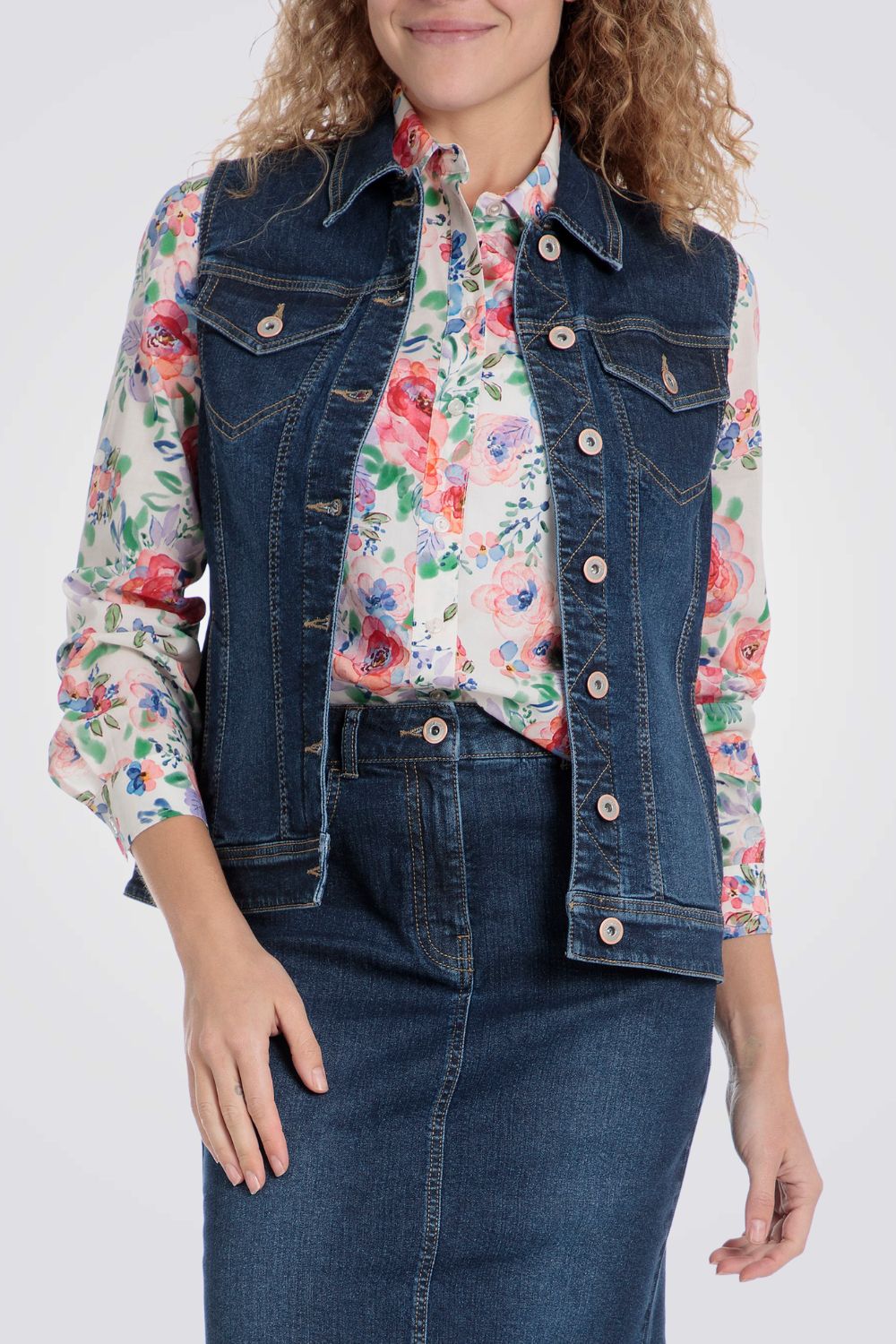 ווסט ג'ינס בצבע כחול כהה