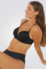 חזיית תחרה בריפוד קל PANAMA שחורה