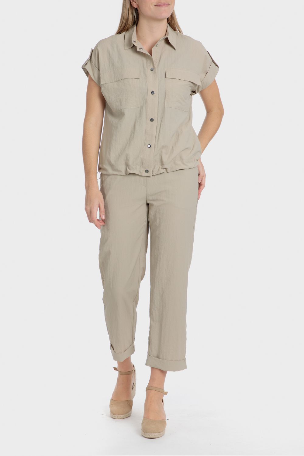 מכנסי 7/8 בצבע בז'