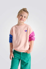 סווטשירט לילדות עם רקמת לב | אוקיידי 