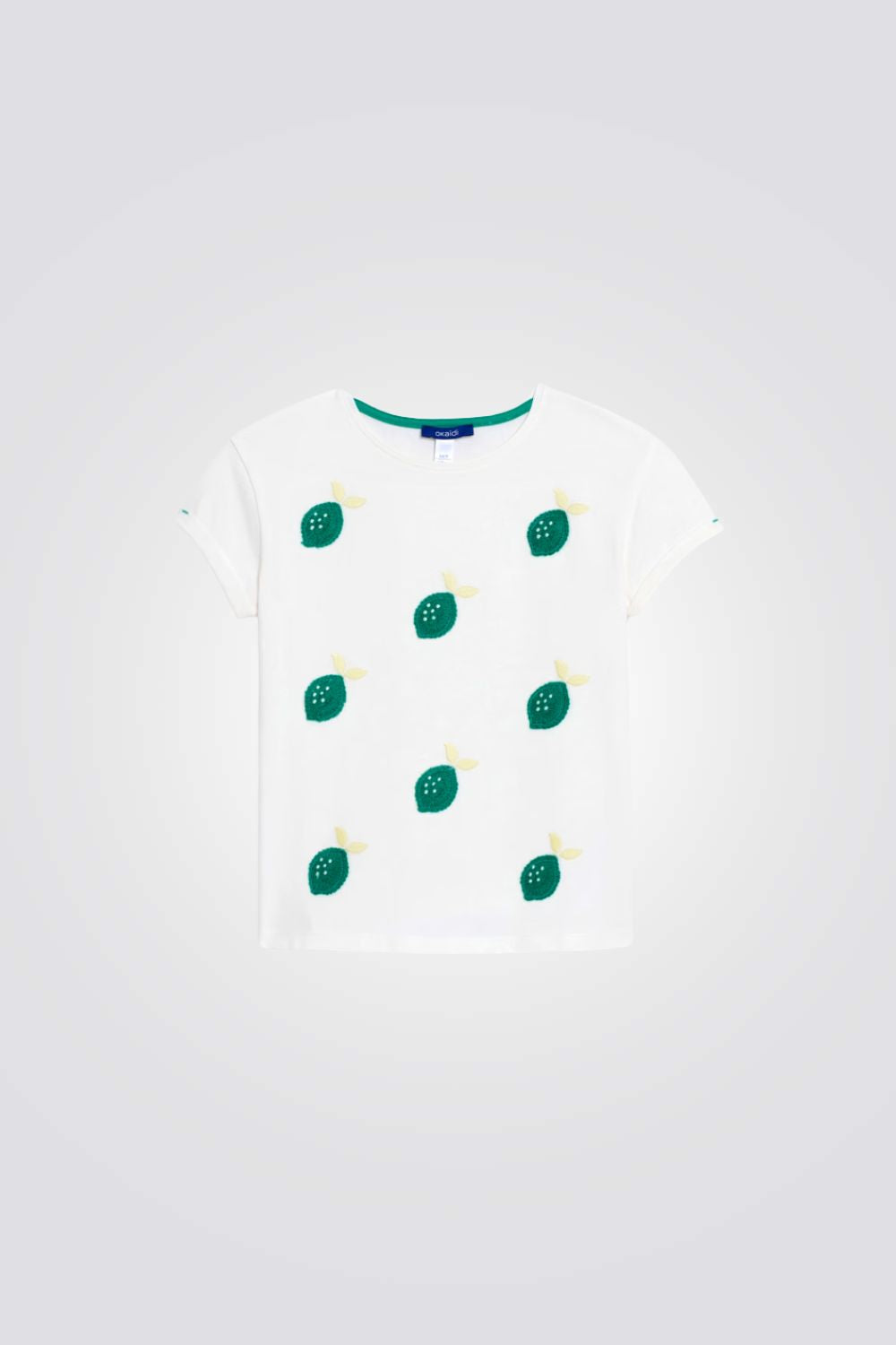 טישירט לילדות עם הדפס לימונים