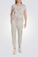 חולצת טי שירט בהדפס פרחים