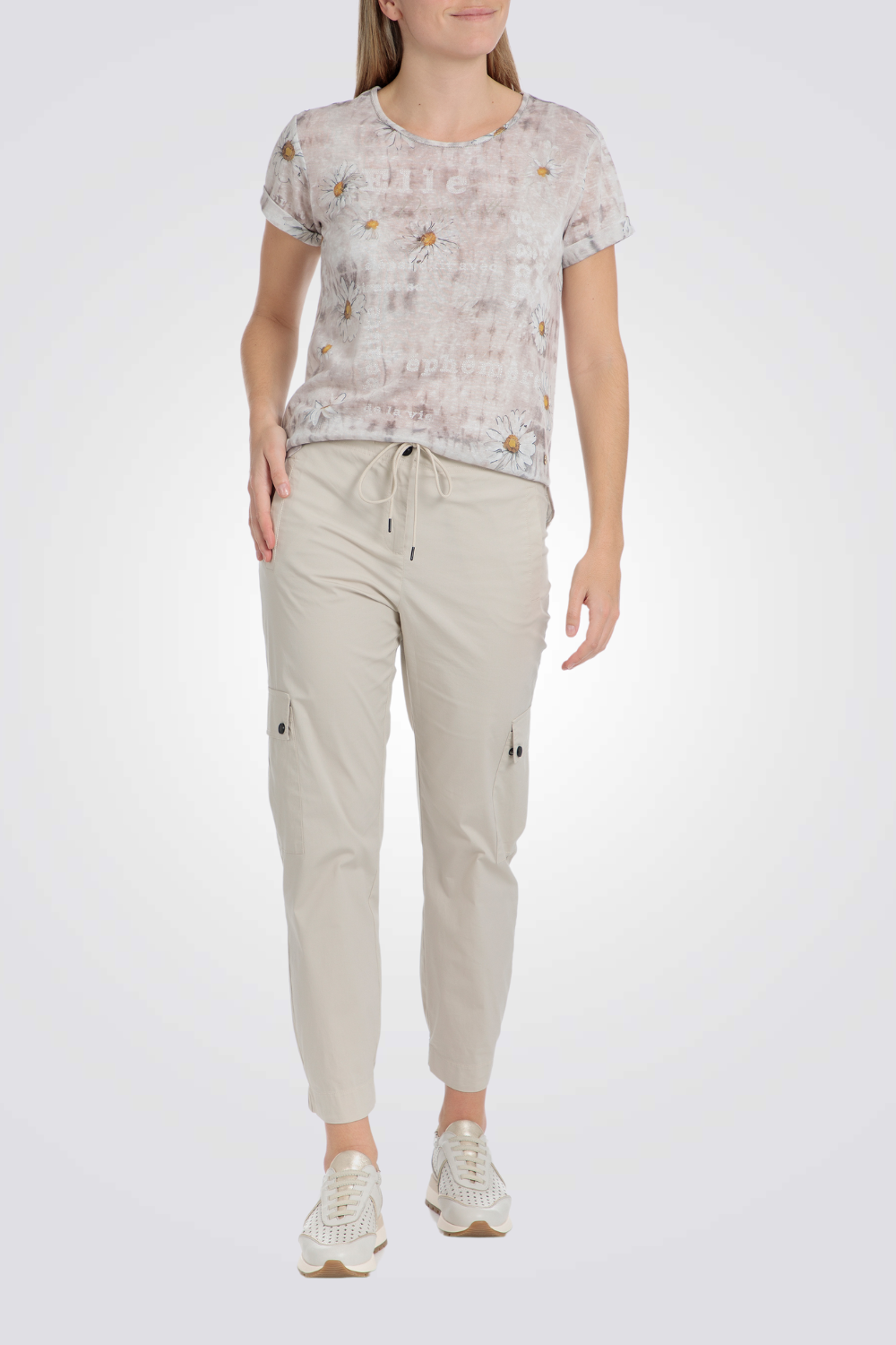 חולצת טי שירט בהדפס פרחים