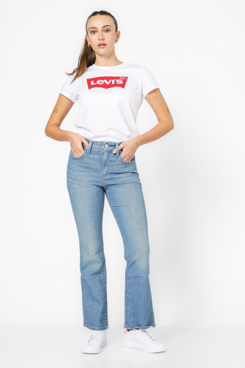 מכנסי ג'ינס גזרה גבוהה 725 Bootcut