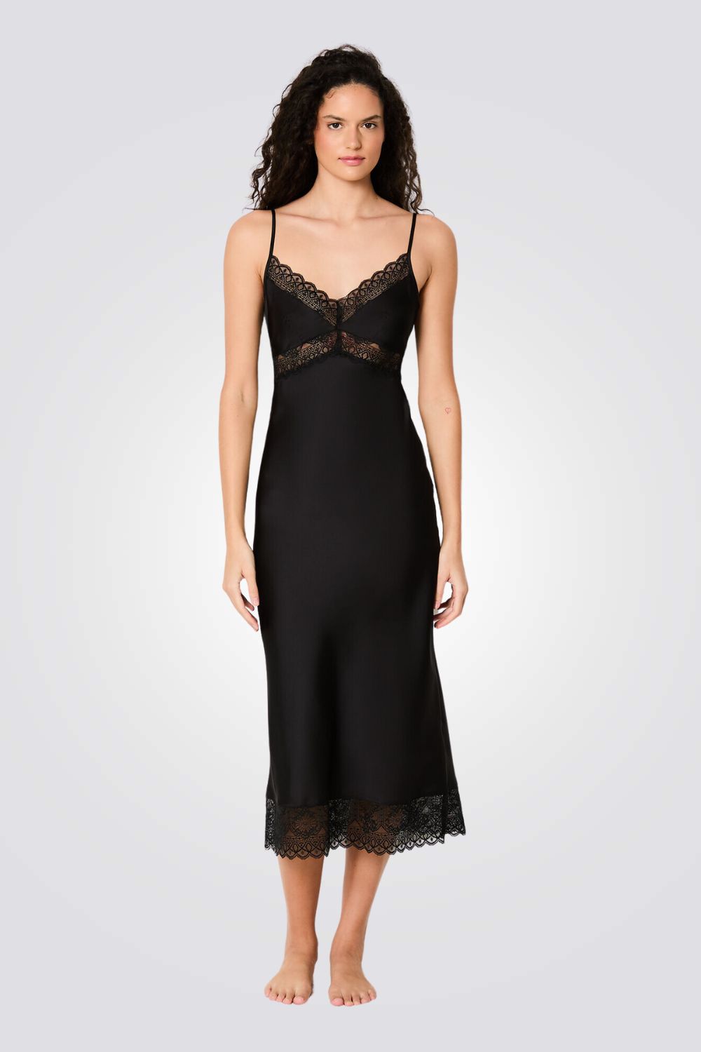 שמלת לילה סאטן RENCONTRE לנשים