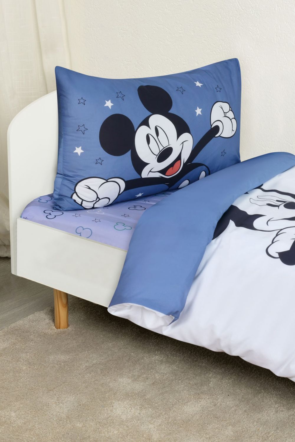 סט מצעים מיטת מעבר 70/140 ס"מ MICKEY blue | דיסני