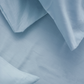 סדין מיטה זוגית רחבה מאוד  200/200 100% כותנה באריגת סאטן בצבע תכלת - 2