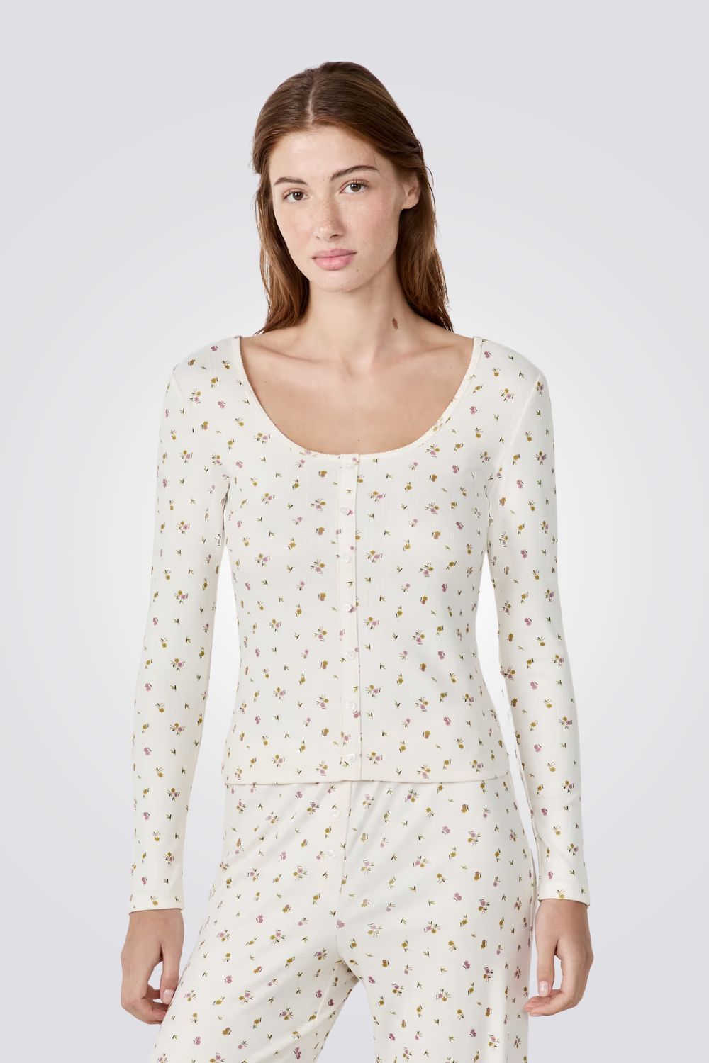חולצת פיג'מה פרחונית BETHANY לנשים | איתם