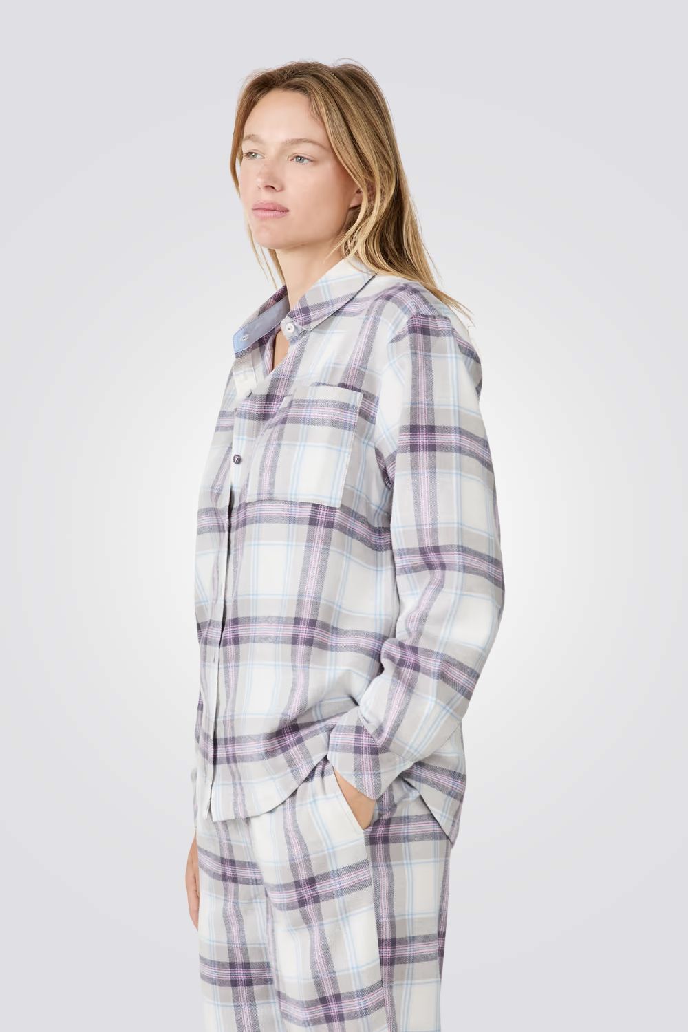 חולצת פיג'מה משובצת LUNNA לנשים | איתם