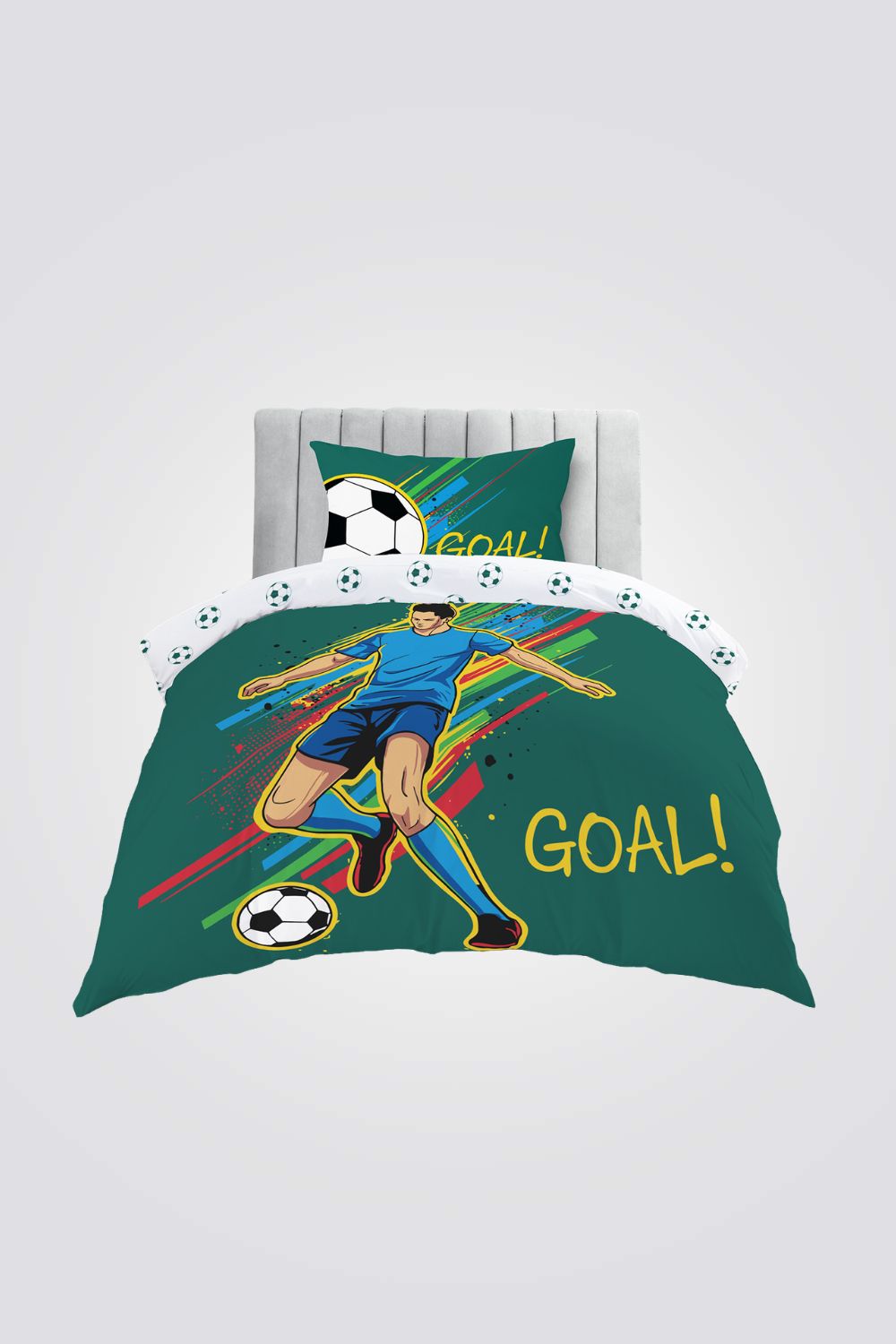 סט מצעים מיטה וחצי לילדים 120/200 ס"מ GOAL | רד צ'ילי