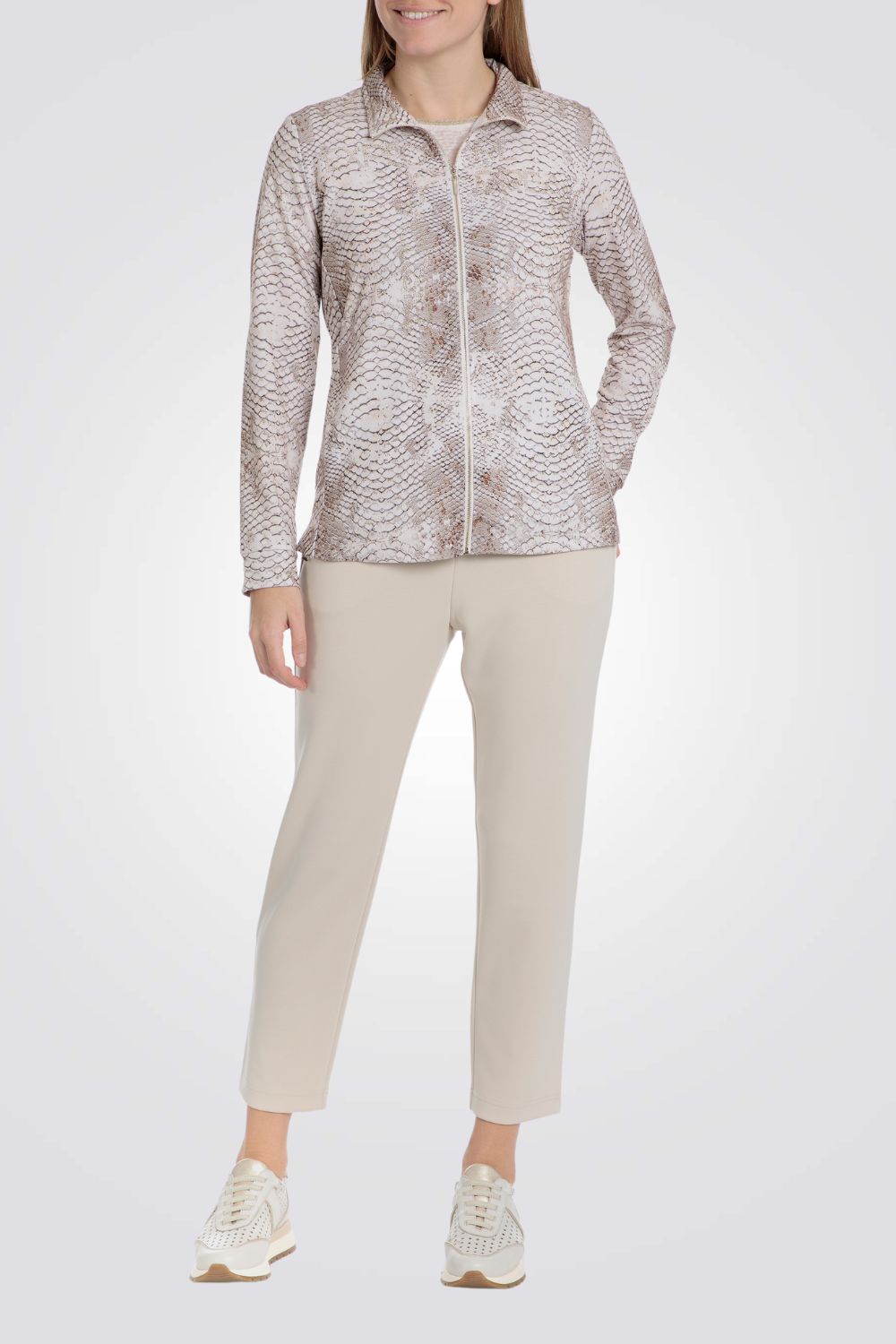 מכנסי נוחות 7/8 בצבע בז'