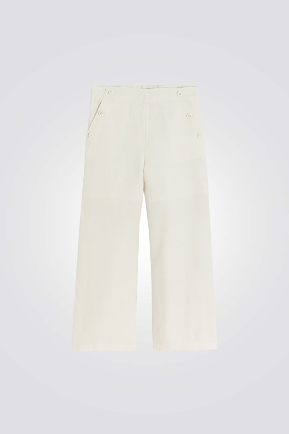 מכנסיים ארוכים בצבע שמנת לילדות