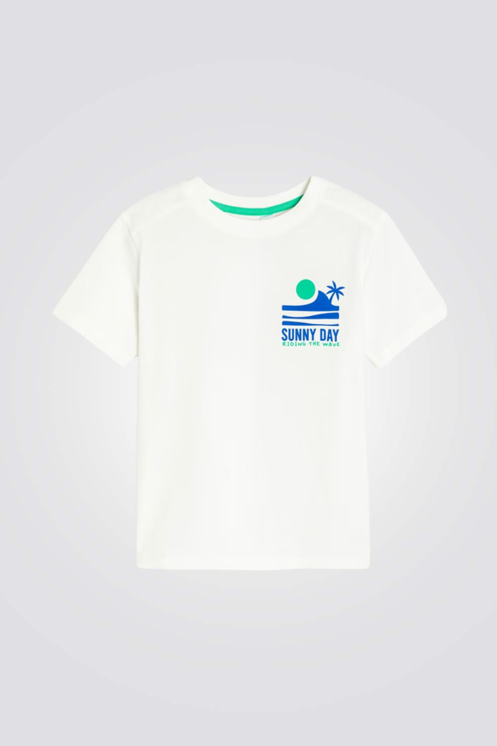 טישירט קצרה עם סלוגן לילדים 