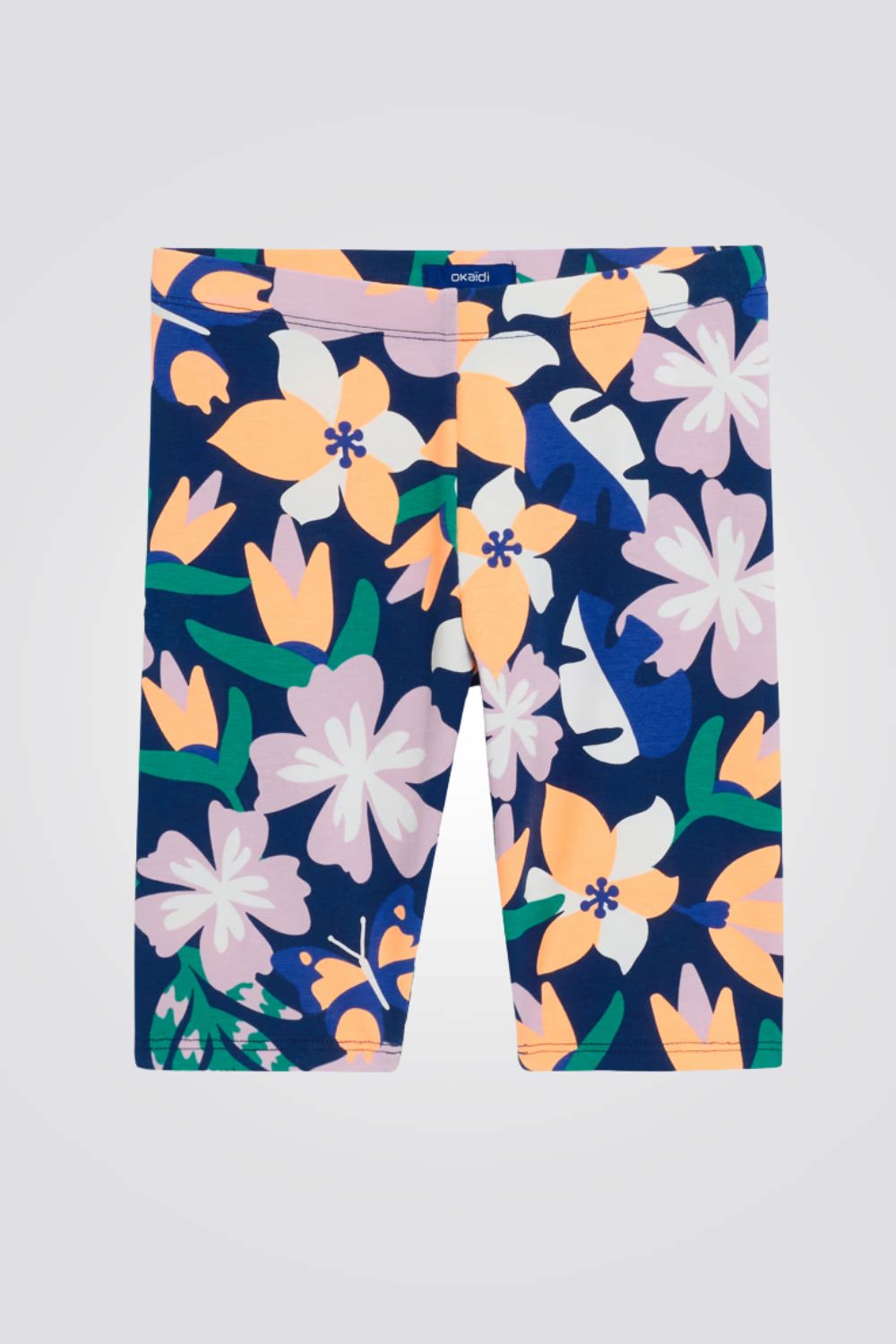 טייץ קצר בהדפס פרחוני לילדות