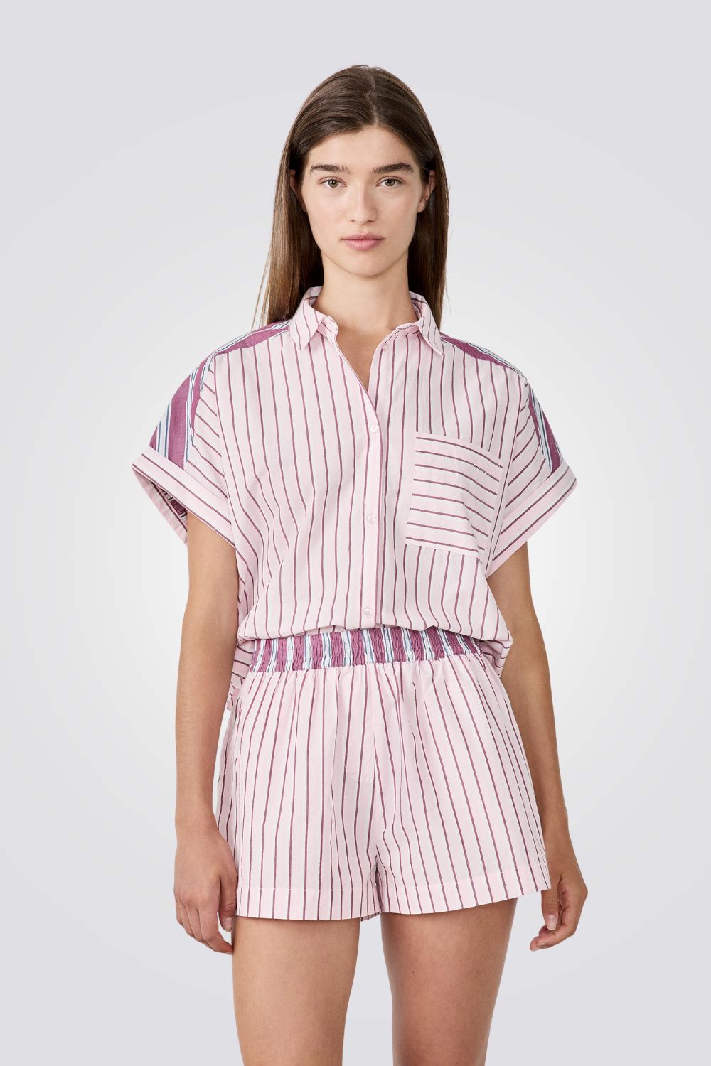 מכנסיים קצרים בהדפס פסים | איתם