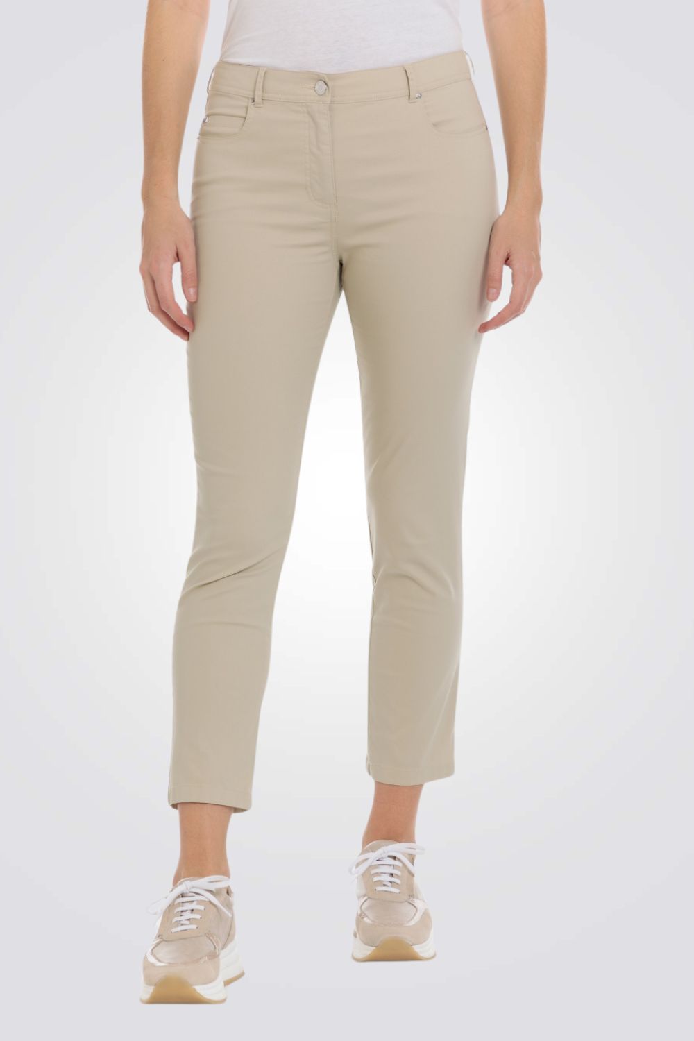 מכנס קאפרי בצבע בז'