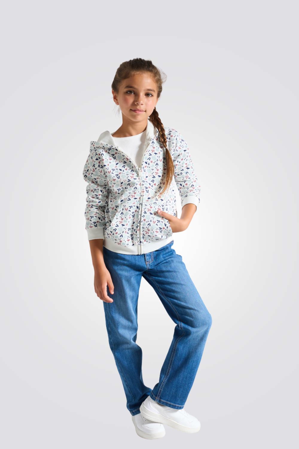 קפוצ'ון עם הדפס פרחוני | אוקיידי