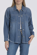 חולצת ג'ינס מכופתרת לנשים 