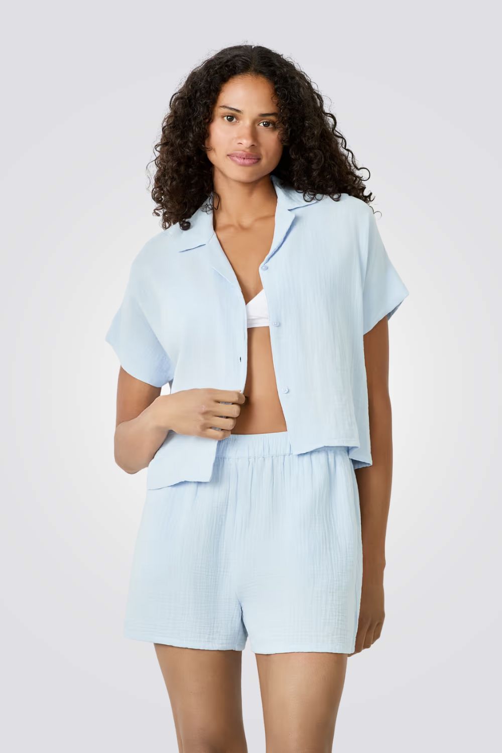 מכנסי פיג'מה קצרים מכותנה VENICIA לנשים