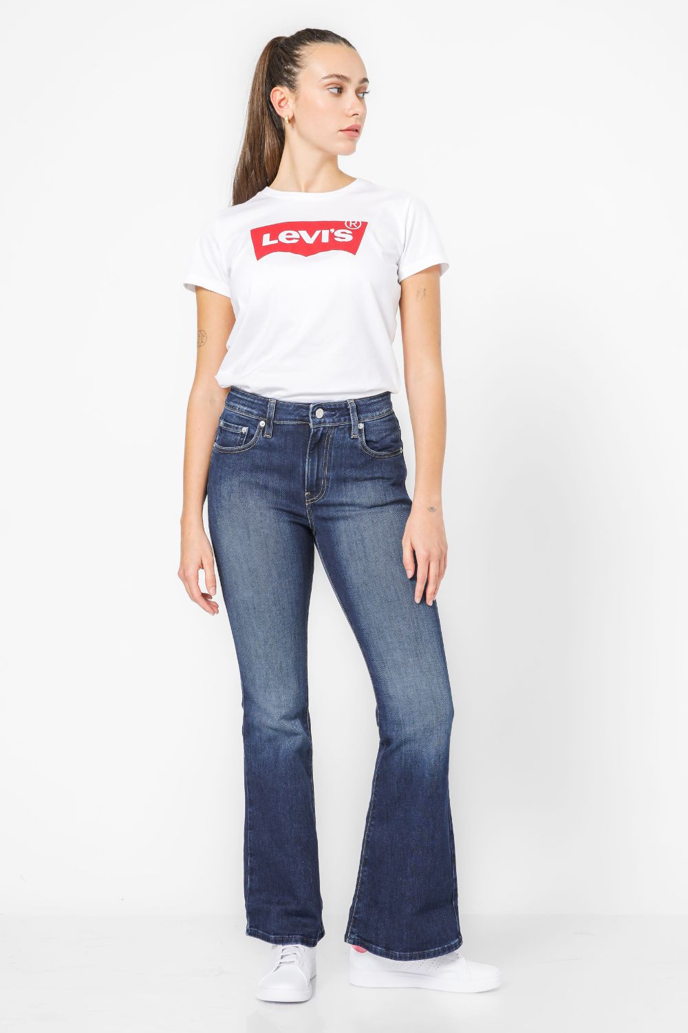 מכנסי ג'ינס גזרה גבוהה 726 Flared