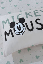 סט מצעים מיטה וחצי 120/200 ס"מ MICKEY green | דיסני