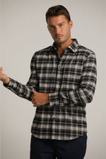 חולצת פלאנל מכופתרת בעיצוב משבצות | קנת קול