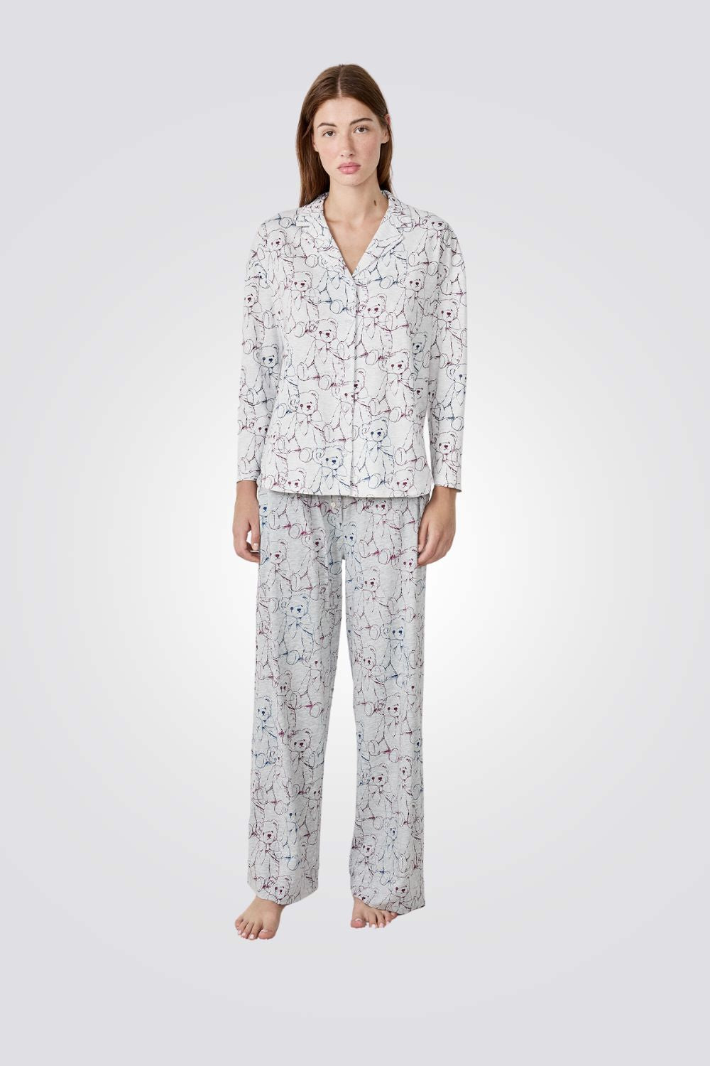 חולצת פיג'מה מכופתרת בהדפס דובים | איתם