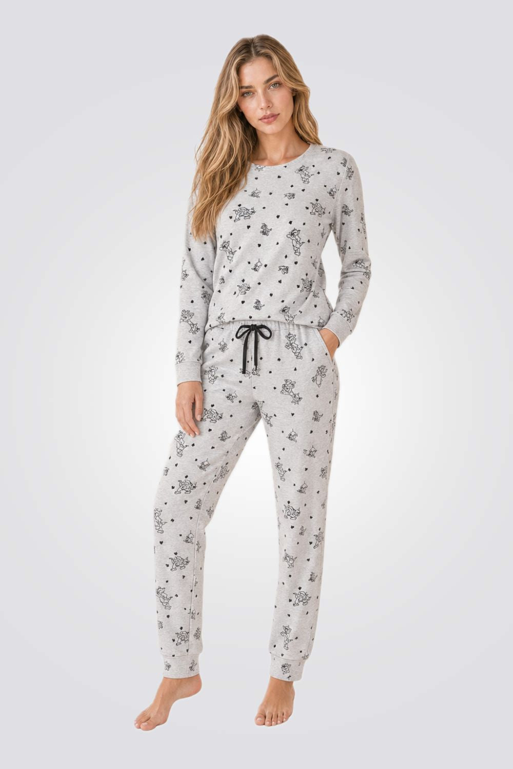 סט פיג'מה אינטרלוק בעיצוב טום וג'רי | בוניטה דה מאס