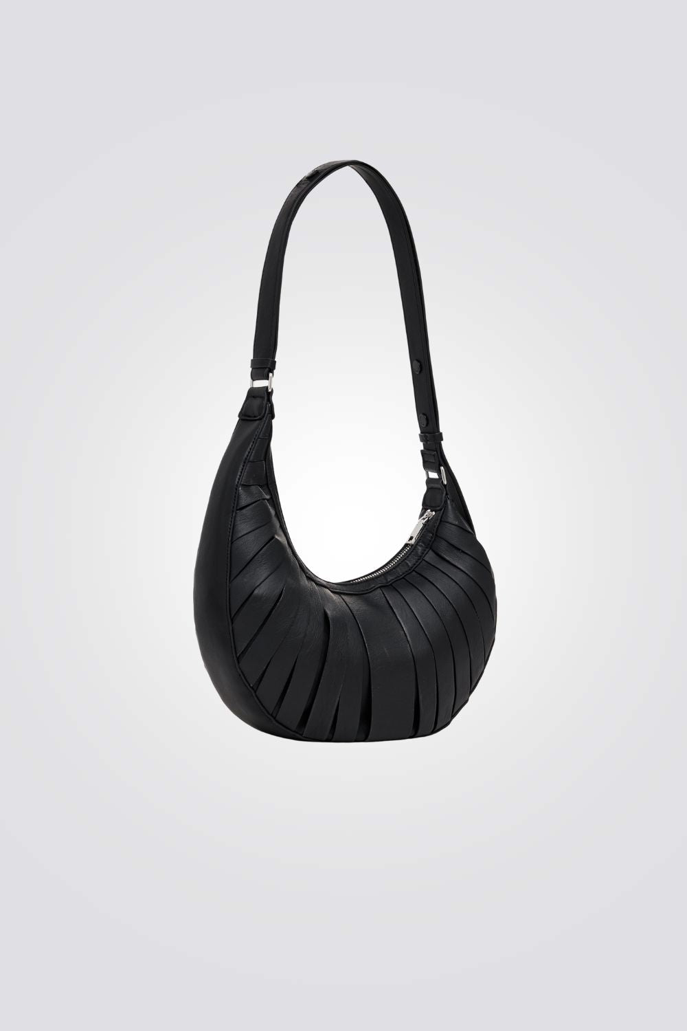 תיק כתף לנשים חצי עיגול דמוי עור