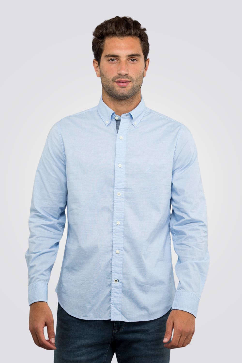  חולצה מכופתרת Tailored Fit תכלת לגברים | נאוטיקה