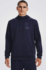 סווטשירט קפוצ'ון FLEECE בצבע נייבי