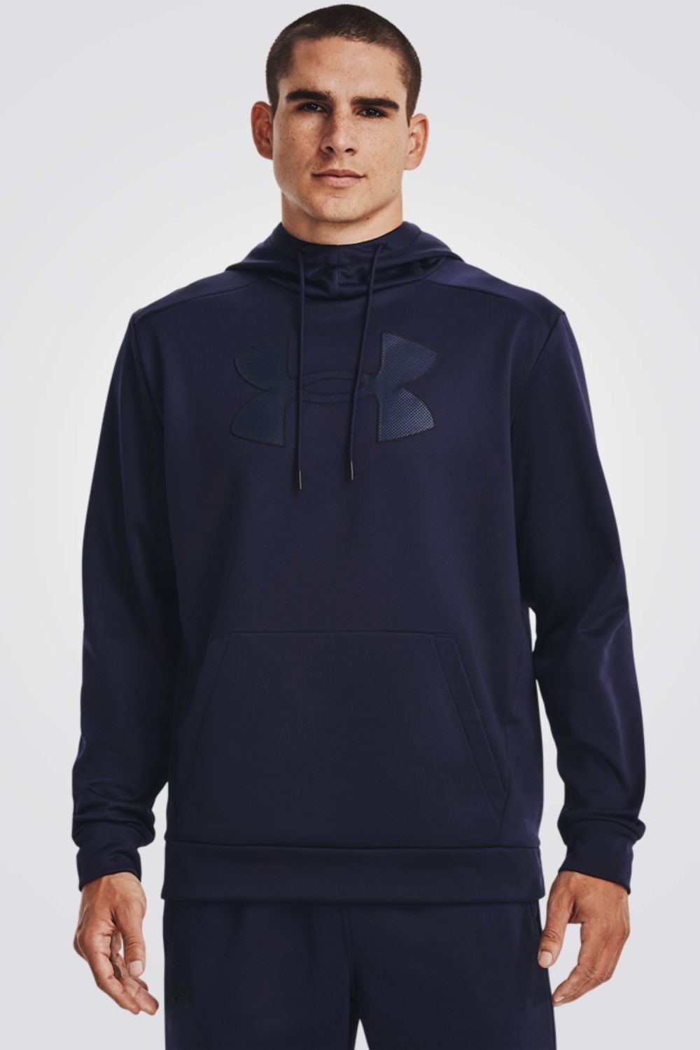 סווטשירט קפוצ'ון FLEECE בצבע נייבי