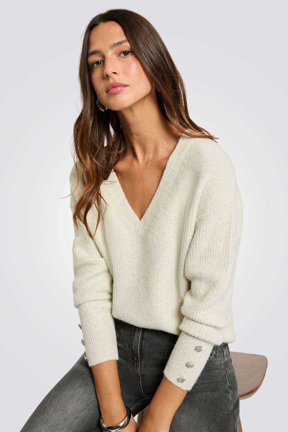 סוודר לנשים בגזרה רחבה|מורגן 