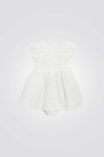 שמלה לתינוקות בצבע לבן 