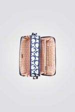 תיק צד מיני עם הדפס לוגו בצבע כחול 