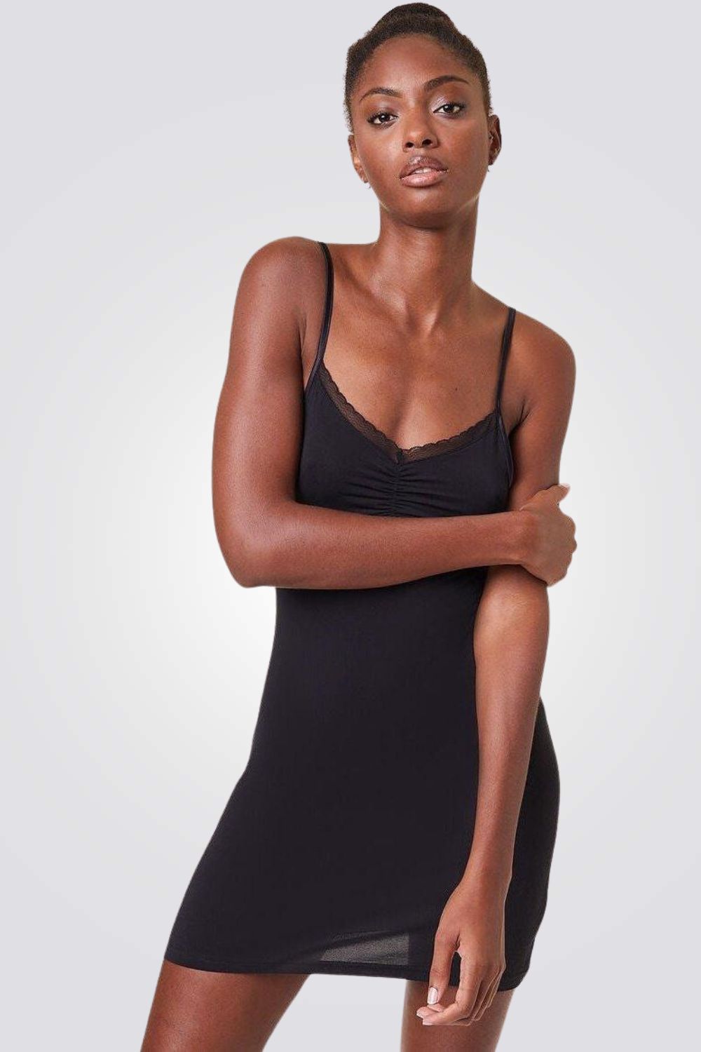 כותונת לילה תרמית WARM ME UP שחורה