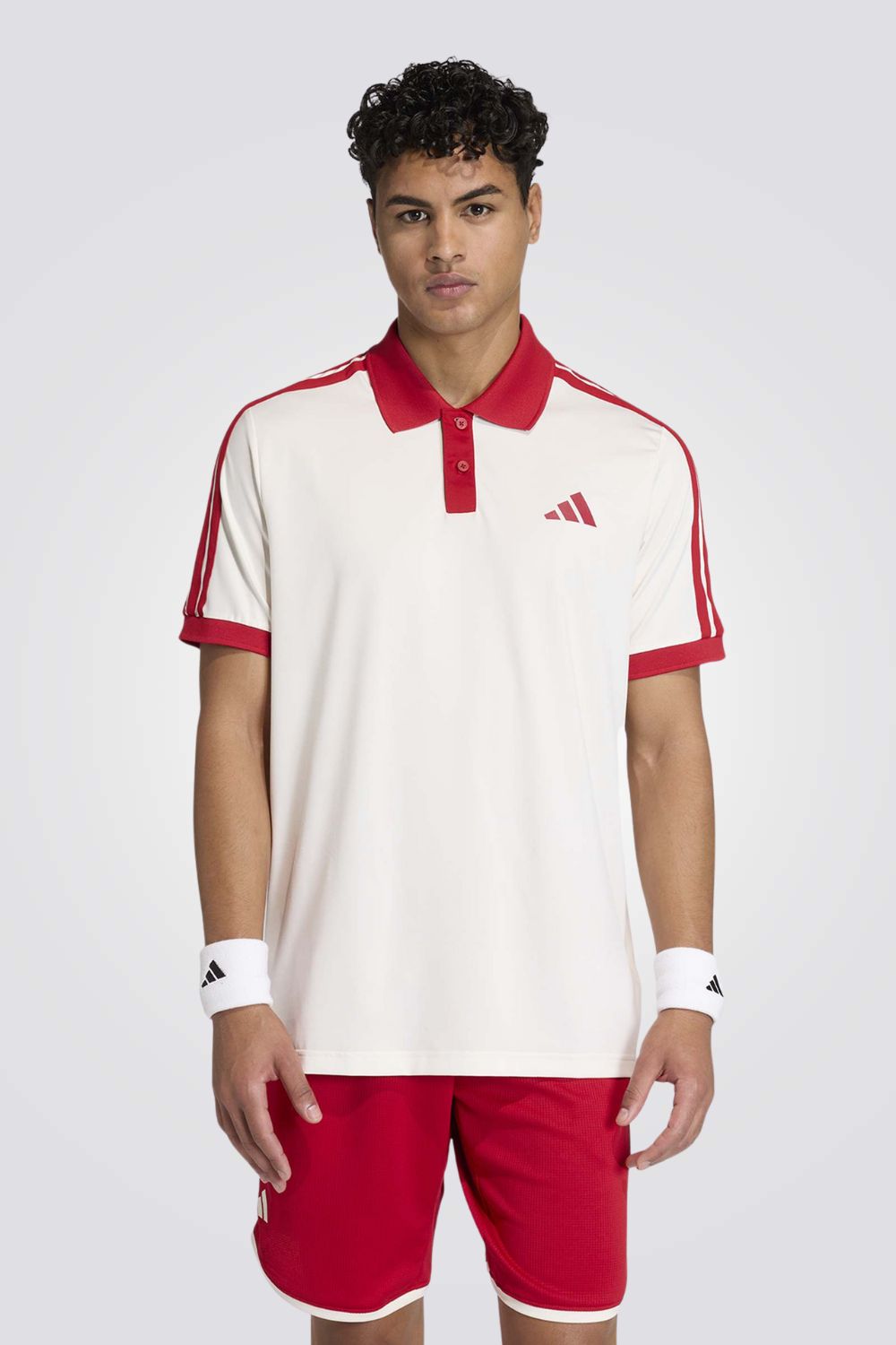 חולצת פולו קצרה ממותגת לגברים | אדידס