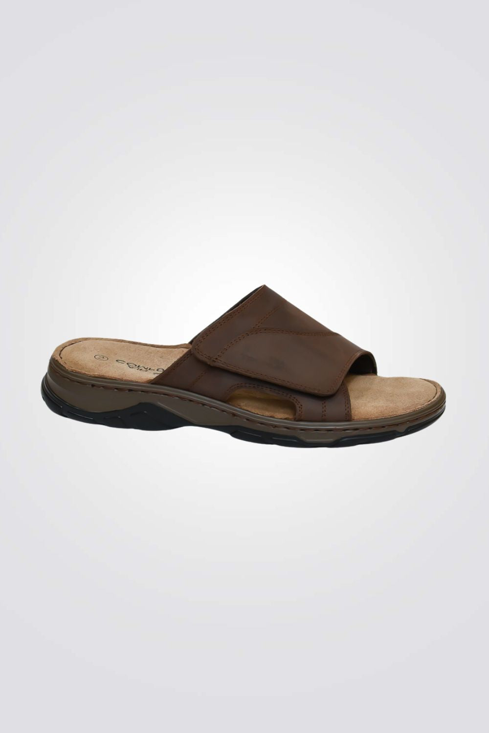 כפכפי נוחות רצועת סקוץ' רחבה בצבע חום