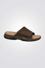 כפכפי נוחות רצועת סקוץ' רחבה בצבע חום