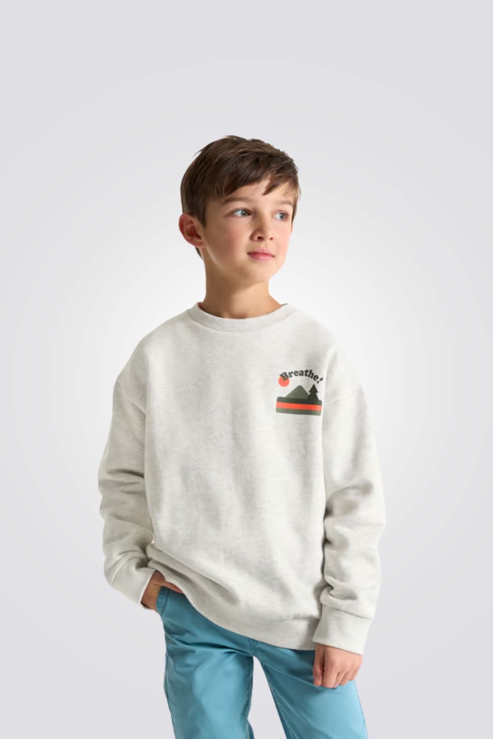 סווטשירט לילדים בצבע אפור