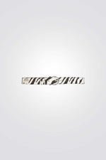 חגורה בהדפס זברה אבזם כסוף
