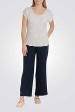 טישירט עיטורי רקמה פרחוניים