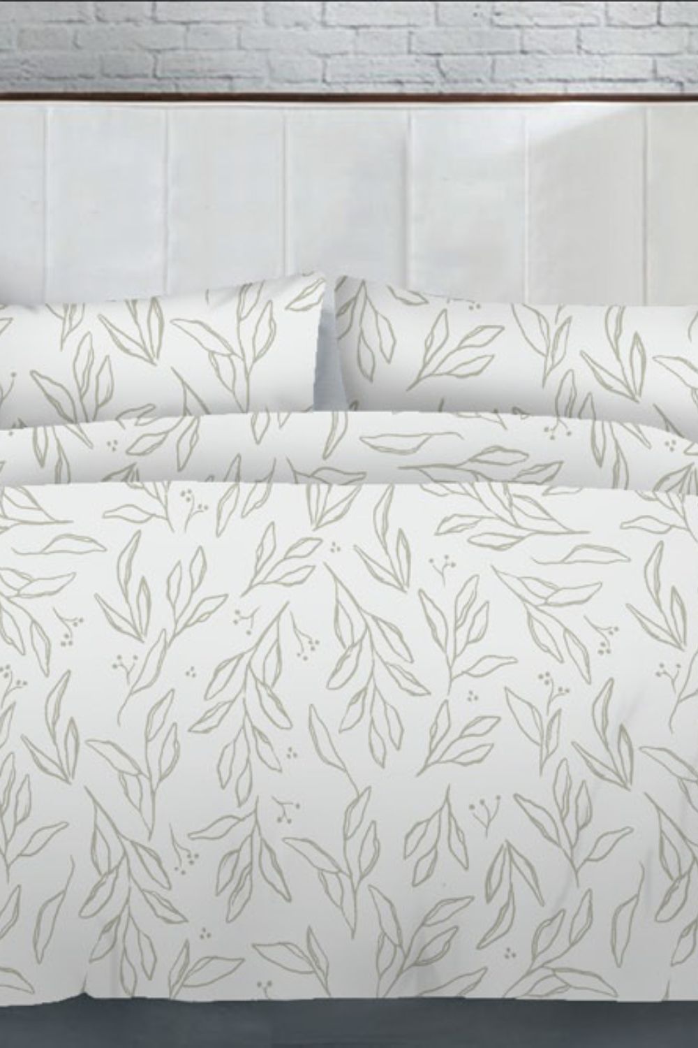 סט מצעים במבוק כותנה מיטה זוגית 160/200 ס"מ דגם BIEGE LEAVES