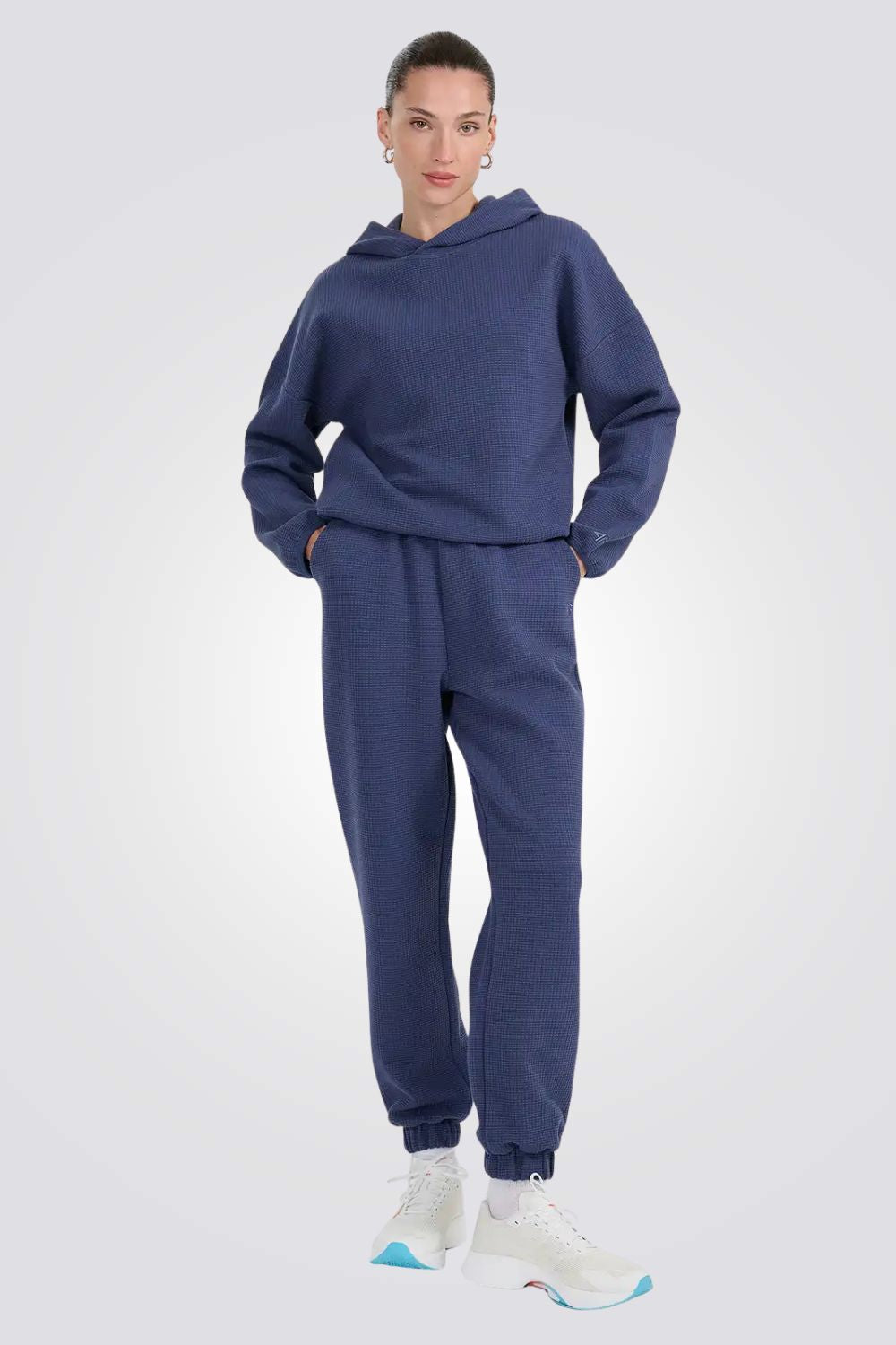 מכנסיים ארוכים Waffle-Knit Sweatpants לנשים | 4F 