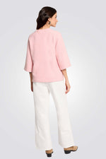 חולצת סריג באורך 3/4 לנשים | מורגן