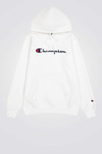 סווטשריט קפוצ'ון לוגו בחזית בצבע לבן