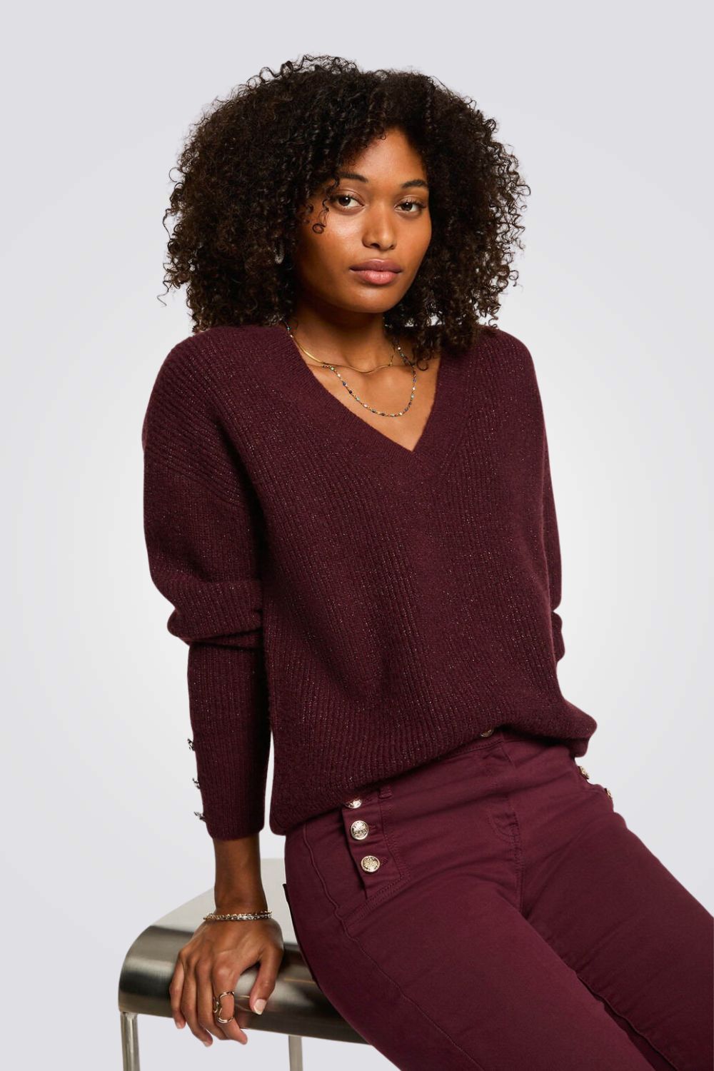 סוודר לנשים בגזרה רחבה | מורגן 